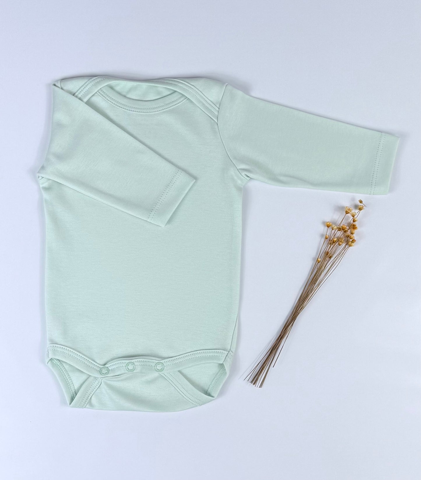 Body Bisou Manga Longa Verde Mint