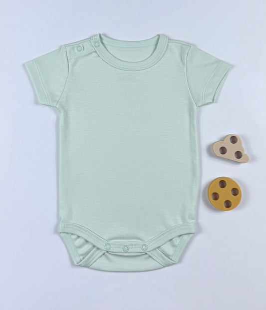 Body Papillon Manga Curta Verde Mint