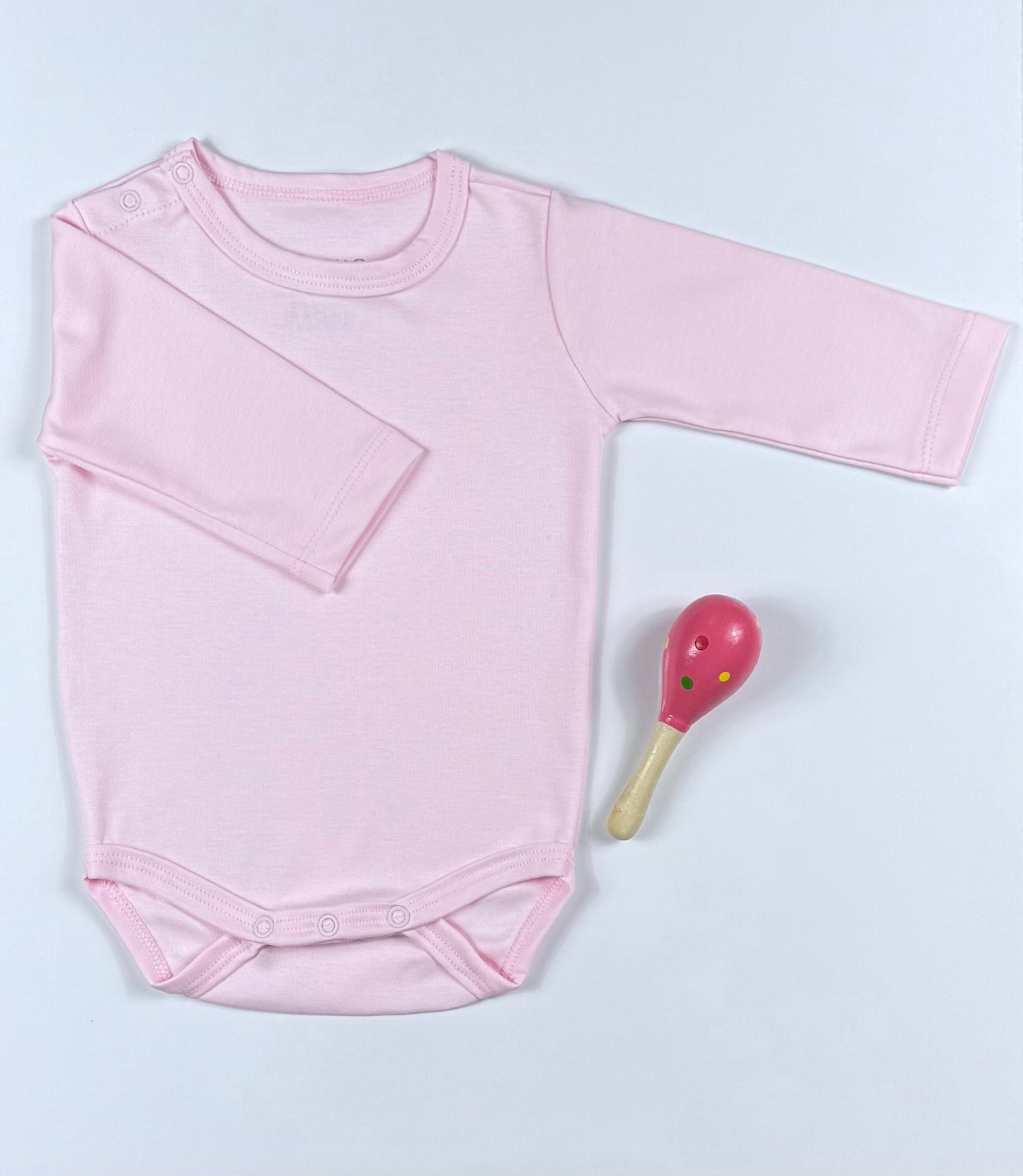 Body Papillon Manga Longa Rosa