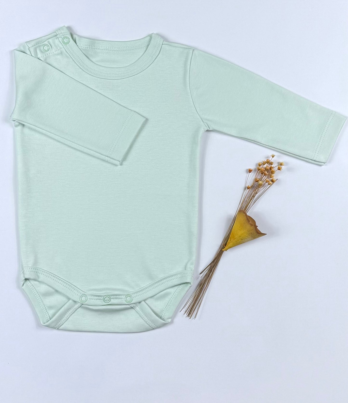 Body Papillon Manga Longa Verde Mint