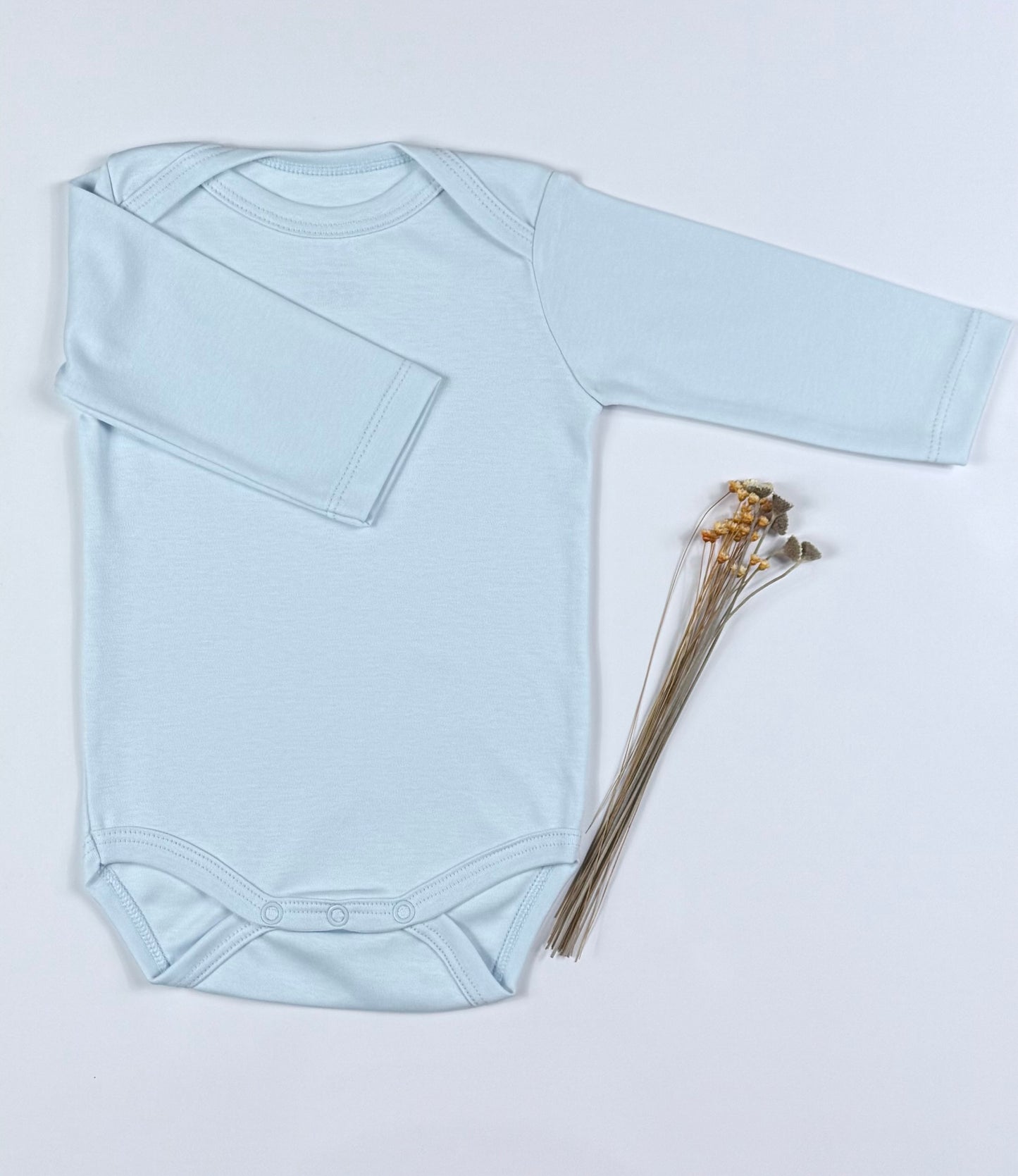 Body Bisou Manga Longa Azul