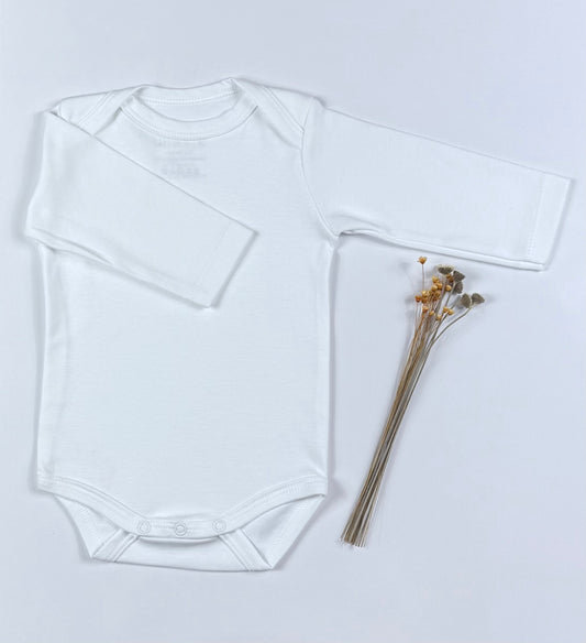 Body Bisou Manga Longa Branco